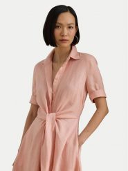 LAUREN RALPH LAUREN Sukienka koszulowa 200905667023 Różowy Regular Fit. Czerwone sukienki damskie Lauren Ralph Lauren, bez wzorów, ze lnu, bez kołnierzyka, bez ramiączek, koszulowe. Za 1,369.00 zł.