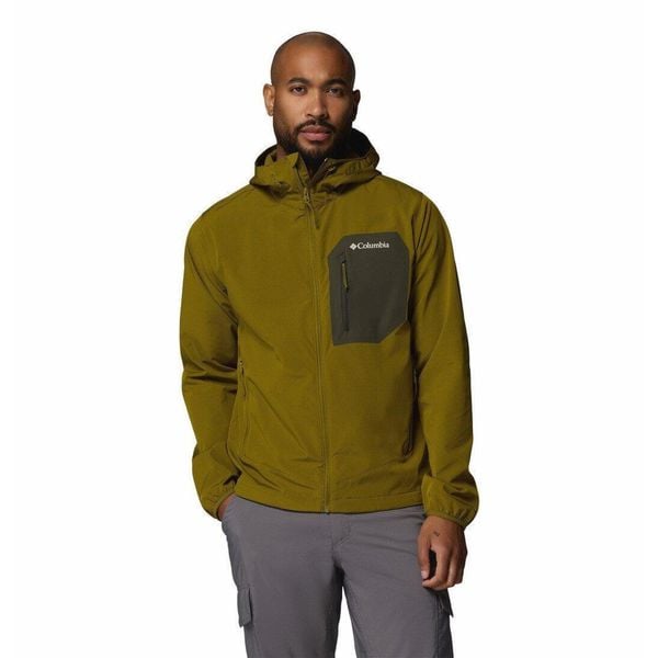 Kurtka softshell męska Columbia Tall Heights III Hooded Softshell. Zielone kurtki męskie Columbia, m, bez wzorów, z softshellu, bez kaptura. Za 434.49 zł.