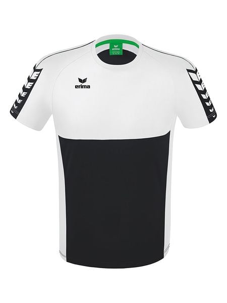Erima Koszulka sportowa "Six Wings" w kolorze czarno-białym rozmiar: XL. Białe t-shirty sportowe męskie Erima, xl, z materiału, bez ramiączek, outdoorowe. Za 91.77 zł.