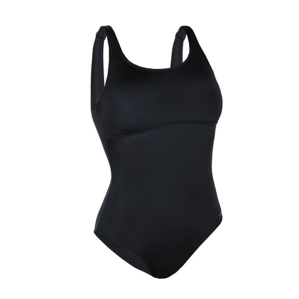 Second Life - Strój jednoczęściowy pływacki damski Nabaiji Heva U. Czarne stroje jednoczęściowe damskie Decathlon, s, bez wzorów. Za 44.99 zł.