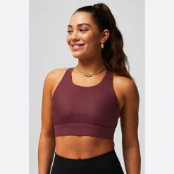 Biustonosz dla kobiet Fabletics No-Bounce. Czerwone biustonosze FABLETICS, bez wzorów, z elastanu. Za 297.55 zł.