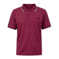 Koszulka sportowa męska Lotto LO61550M4053. Czerwone t-shirty sportowe męskie Lotto, l, z materiału, bez ramiączek, na fitness i siłownię. Za 115.00 zł.