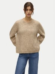 Vero Moda Sweter Ingrid 10331365 Beżowy Regular Fit. Brązowe swetry klasyczne damskie Vero Moda, xs, z syntetyku, bez kołnierzyka. Za 179.99 zł.