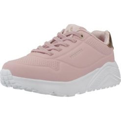 Buty SKECHERS UNO LITE-METALLIC MO Rose. Czerwone obuwie trekkingowe damskie Skechers. Za 188.99 zł.