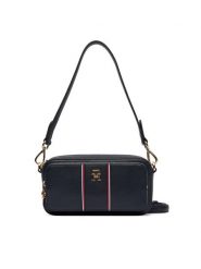 Tommy Hilfiger Torebka Th Daily Camera Bag Corp AW0AW18640 Granatowy. Niebieskie torebki klasyczne damskie Tommy Hilfiger, bez wzorów, ze skóry, bez dodatków. Za 569.99 zł.