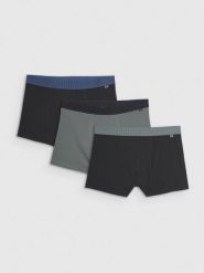 4F Bielizna bokserki (3-pack) męskie - multikolor S. Bokserki męskie 4f, bez wzorów, z bawełny. Za 99.99 zł.