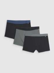 4F Bielizna bokserki (3-pack) męskie - multikolor 3XL. Bokserki męskie 4f, bez wzorów, z bawełny. Za 99.99 zł.
