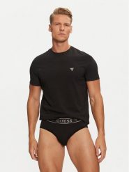 Guess Piżama U4BG86 KCD31 Czarny Regular Fit. Czarne piżamy męskie Guess, m, z aplikacjami, z bawełny, bez ramiączek. Za 109.99 zł.