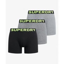 Spodnie Superdry (x3). Szare bokserki męskie Superdry., bez wzorów, z materiału. Za 164.80 zł.