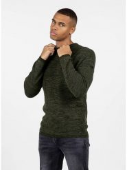 KEY LARGO Sweter "Forest" w kolorze oliwkowym rozmiar: L. Zielone swetry męskie KEY LARGO, l, z aplikacjami, z bawełny, bez kołnierzyka. Za 95.92 zł.
