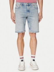 Tommy Jeans Szorty jeansowe Scanton DM0DM22977 Niebieski jasny Slim Fit. Niebieskie szorty męskie Tommy Jeans, z bawełny, bez kołnierzyka. Za 289.99 zł.