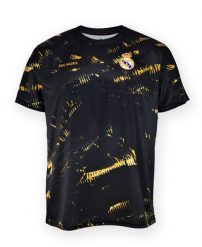 Koszulka treningowa Realu Madryt w kolorze czarno-złotym. Czarne bluzki sportowe damskie Real Madrid, m, z bawełny, bez kołnierzyka, bez ramiączek. Za 176.91 zł.