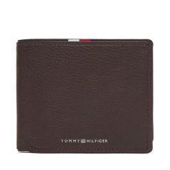 Portfel Tommy Hilfiger. Brązowe portfele męskie Tommy Hilfiger, bez wzorów. Za 279.99 zł.