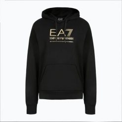 Bluza damska EA7 Emporio Armani Train Visibility Hoodie. Czarne bluzy z kapturem damskie EA7 Emporio Armani, xs, z bawełny. Za 399.99 zł.