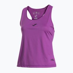 Koszulka do biegania damska Joma R-Nature Tank Top. Fioletowe bluzki sportowe damskie Joma, s, bez wzorów, bez ramiączek. Za 79.99 zł.
