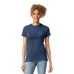 Koszulka Damska CVC. Niebieskie bluzki damskie Gildan, xl, bez wzorów, sportowe, bez kołnierzyka, bez ramiączek. Za 42.99 zł.