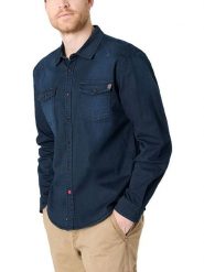 Timezone Koszula dżinsowa - Regular fit - w kolorze granatowym rozmiar: XL. Niebieskie koszule męskie Timezone, xl, bez wzorów, z bawełny, bez kołnierzyka, bez ramiączek. Za 100.99 zł.