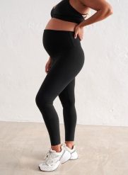 Damskie legginsy ciążowe, z wysokim stanem, squat proof Sense czarne. Czarne legginsy damskie Aim'n, m, bez wzorów, z elastanu. Za 296.00 zł.
