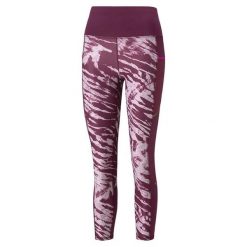 Legginsy Puma Run 5K Graphic Hw 7/8 Tight W 12 Damskie. Fioletowe legginsy damskie Puma, s, bez wzorów. W wyprzedaży za 214.25 zł.