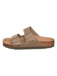 Birkenstock Klapki "Arizona" w kolorze khaki rozmiar: 37. Brązowe klapki damskie Birkenstock, bez wzorów, bez obcasa. Za 400.30 zł.