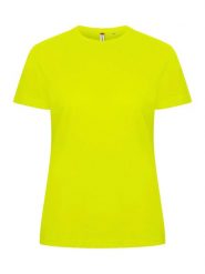Clique Basic-T Women Dopasowany T-shirt 100% bawełna visibility green. Zielone t-shirty damskie CLIQUE, m, bez wzorów, z bawełny, bez kołnierzyka. Za 99.77 zł.
