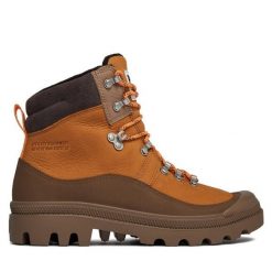 Trapery Palladium. Brązowe trapery damskie Palladium, bez obcasa. Za 829.99 zł.