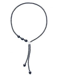 ATELIERS SAINT GERMAIN Naszyjnik perłowy w kolorze tahiti - dł. 42 cm rozmiar: onesize. Niebieskie naszyjniki damskie ATELIERS SAINT GERMAIN, srebrne. Za 598.95 zł.