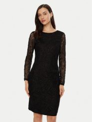 Tatuum Sukienka koktajlowa Noemi T2424.196B Czarny Slim Fit. Czarne sukienki damskie Tatuum, m, bez wzorów, z syntetyku, wizytowe, bez kołnierzyka, bez ramiączek. Za 309.99 zł.