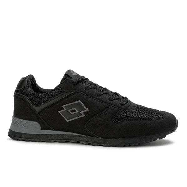 Buty sportowe do chodzenia unisex Lotto EPICAN. Czarne buty sportowe na co dzień damskie Lotto, bez wzorów, z materiału, trekkingowe. Za 129.00 zł.