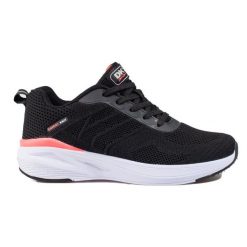 Buty sportowe damskie materiałowe DK czarne. Czarne buty sportowe na co dzień damskie bez wzorów, z materiału. Za 194.02 zł.