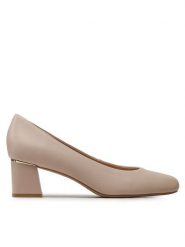 Lasocki Czółenka WYL3405-1Z Beżowy. Brązowe czółenka damskie Lasocki, bez wzorów, ze skóry, bez obcasa. Za 229.99 zł.