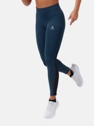 Odlo Legginsy "Essential" w kolorze niebieskim do biegania rozmiar: L. Niebieskie legginsy damskie Odlo, l, bez wzorów, z materiału, do biegania. Za 175.26 zł.