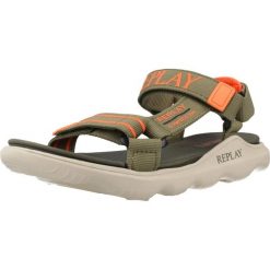 Sandały REPLAY SPACER 2 Zielony. Zielone sandały męskie Replay, z tkaniny, bez zapięcia. Za 189.99 zł.