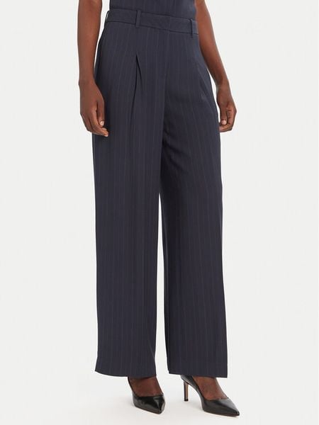 BOSS Spodnie palazzo Tiana4 50548479 Granatowy Regular Fit. Niebieskie spodnie materiałowe damskie Boss, bez wzorów, z materiału. Za 639.99 zł.