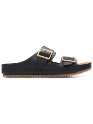 Clarks Klapki "Brookleigh Sun" w kolorze czarnym rozmiar: 41. Czarne klapki damskie Clarks, bez wzorów, bez obcasa. Za 224.52 zł.