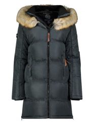 Geographical Norway Płaszcz pikowany w kolorze ciemnoszarym rozmiar: M. Czarne płaszcze damskie Geographical Norway, m, bez wzorów, z tkaniny. Za 430.76 zł.