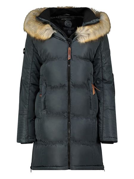 Geographical Norway Płaszcz pikowany w kolorze ciemnoszarym rozmiar: M. Czarne płaszcze damskie Geographical Norway, m, bez wzorów, z tkaniny. Za 500.38 zł.