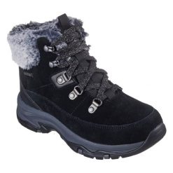 Trapery damskie, Trego - Snow Worries. Czarne obuwie trekkingowe damskie Skechers. Za 429.99 zł.