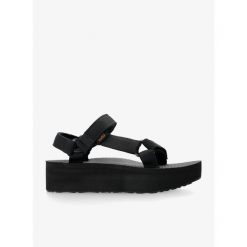 Sandały damskie Teva Flatform Universal. Czarne obuwie trekkingowe damskie Teva, bez wzorów, bez obcasa. W wyprzedaży za 230.00 zł.