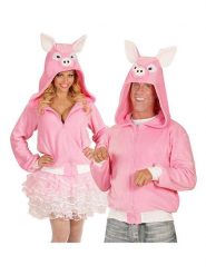 Carnival Party Polarowa kurtka kostiumowa "Pig" w kolorze jasnoróżowym rozmiar: S/M. Różowe kurtki damskie Carnival Party, m, bez wzorów, z polaru, bez kaptura. Za 69.99 zł.