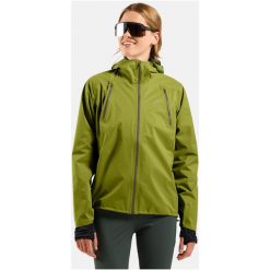 Kurtka damska ODLO Jacket X-ALP WATERPROOF PRO. Zielone kurtki do biegania damskie Odlo, bez wzorów, bez kaptura. Za 1,049.99 zł.