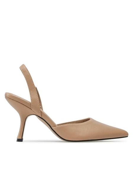 Jenny Fairy Sandały LS5925-01 Beżowy. Brązowe sandały damskie Jenny Fairy, bez wzorów, ze skóry, bez obcasa, na szpilce. Za 159.99 zł.