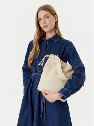 Tommy Hilfiger Torebka Th Soft Summer Bucket AW0AW17540 Kremowy. Białe torebki klasyczne damskie Tommy Hilfiger, bez wzorów, bez dodatków. Za 749.99 zł.