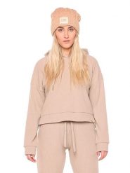Bluza miękki z kaptur na co dzień na siłownię. Brązowe bluzy sportowe damskie LEONE 1947 APPAREL, m, bez wzorów, bez ramiączek, bez kaptura. Za 303.12 zł.