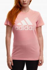 Koszulka damska adidas W BOS CO Tee brzoskwiniowa. Czerwone bluzki sportowe damskie Adidas, l, z bawełny, bez kołnierzyka, bez ramiączek. Za 60.99 zł.