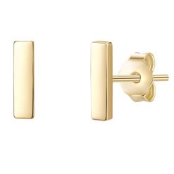 Lulu & Jane Pręt Mosiadz Kolczyki 1 ct Damski. Żółte kolczyki damskie Lulu & Jane, pozłacane, na sztyftcie. Za 280.49 zł.