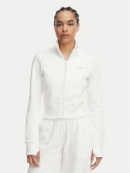 Tommy Jeans Bluza Metallic Logo DW0DW22580 Biały Slim Fit. Białe bluzy bez kaptura damskie Tommy Jeans, xs, z bawełny. Za 489.99 zł.