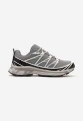 Jasnoszare Sznurowane Buty Sportowe na Płaskiej Podeszwie z Ozdobnymi Przeszyciami Ililena. Szare buty sportowe na co dzień męskie Born2be, z jeansu, bez zapięcia. Za 109.99 zł.