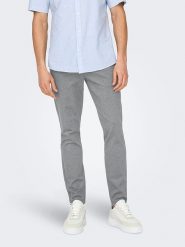 ONLY & SONS Spodnie chino w kolorze szarym rozmiar: W32/L32. Szare spodnie materiałowe męskie Only & Sons, bez wzorów. Za 87.81 zł.