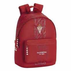 Plecak na Laptopa Real Sporting de Gijón Czerwony. Czerwone plecaki damskie safta, bez wzorów, z poliesteru. Za 135.10 zł.